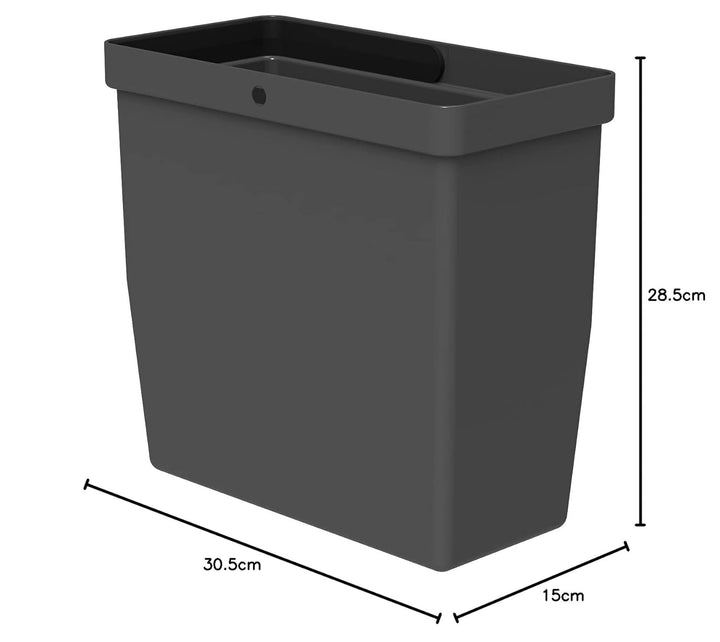 LM 533 ECO | 11-L Mülleimer aus recyceltem Material | 15 x 30,5 x 28,5 cm | Kompatibel mit LM Mülltr