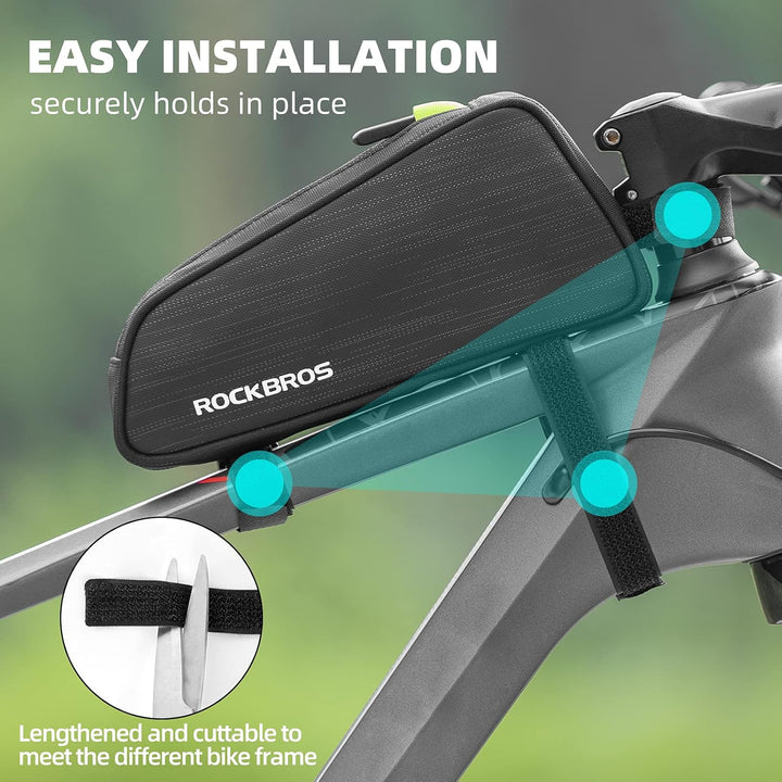 ROCKBROS Rahmentasche Fahrrad Oberrohrtasche Schmale Form Fahrradtasche für MTB, Rennrad, E-Bike ca.