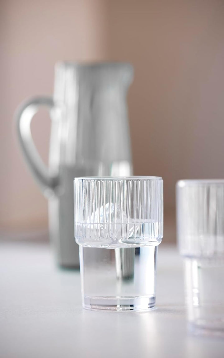 BITZ Kusintha Kanne, Wasserkrug aus Glas, Fassungsvermögen 1,2 L, Klar (1 stück) 1200 ml Clear, 1200