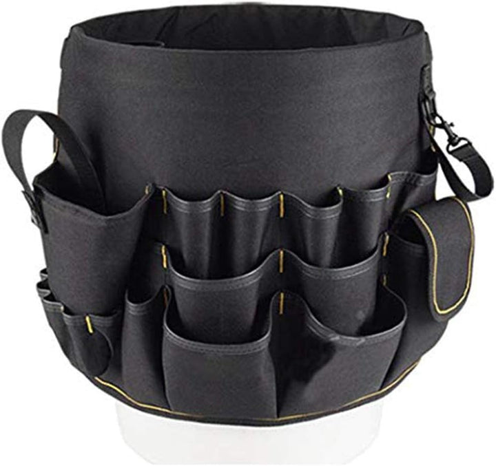 Zerodis Tools Bucket Tool Organizer, Bucket Canvas Werkzeughalter und Organizer Eimer mit 56 Taschen