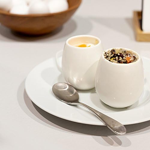 AggCoddler Porcelain and Silicone Egg Boiler for Easy Cooking - Microwave & Dishwasher Safe - Steam,