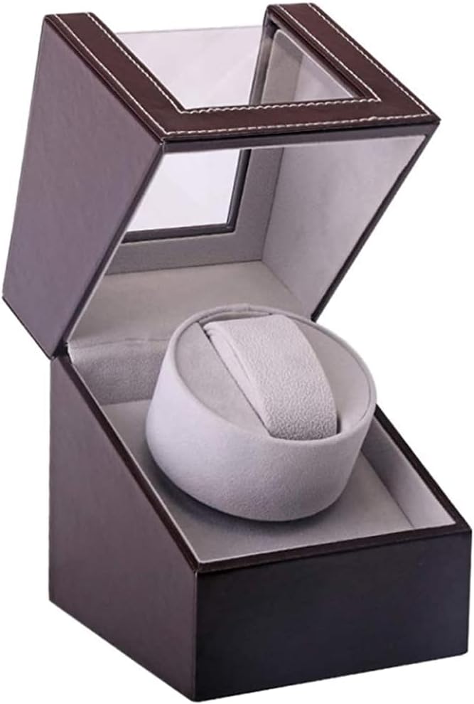 LINGFANSTORE Automatische Uhrenbeweger Box,luxuriöser Single Uhrenbeweger,Uhrengehäuse mit leisem Ma