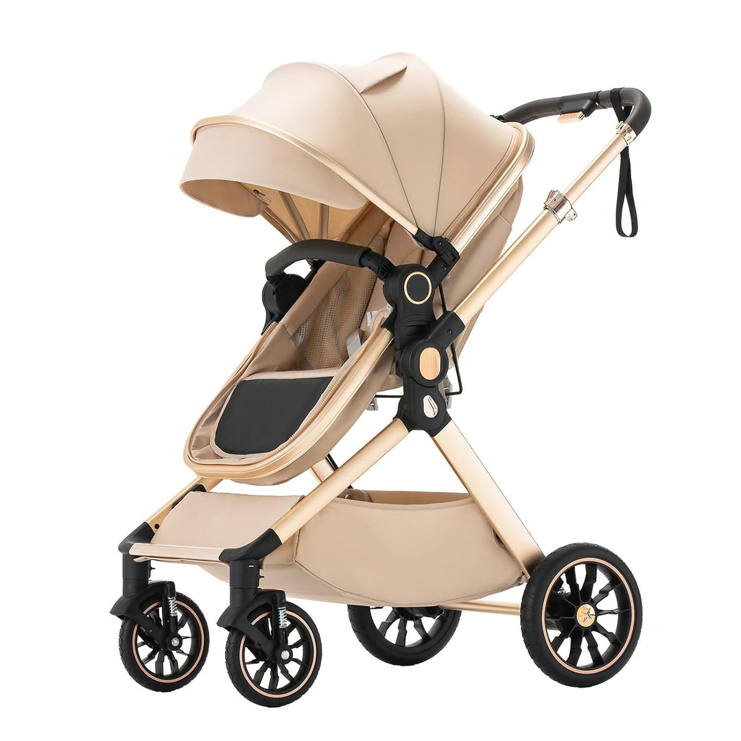 BEBBY 3-in-1 Kinderwagen KombiKinderwagen-Set 2-in-1 Buggy faltbar Luxus Hochlandschaft Neugeborenes
