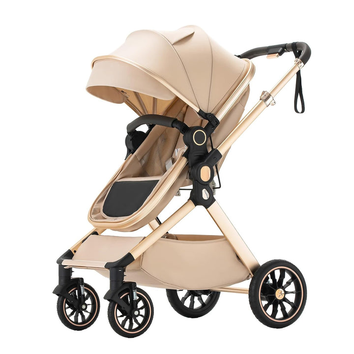 BEBBY 3-in-1 Kinderwagen KombiKinderwagen-Set 2-in-1 Buggy faltbar Luxus Hochlandschaft Neugeborenes