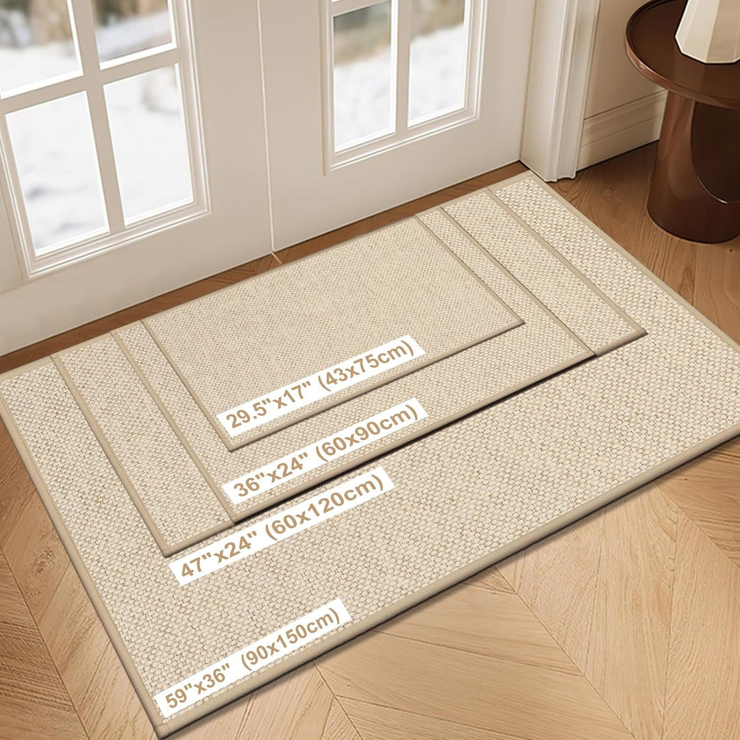 LEKEEPGO Fussmatte Innen 60 x 90 cm, rutschfest Fussmatte, waschbar Schmutzfangmatte, Dünn Türmatte