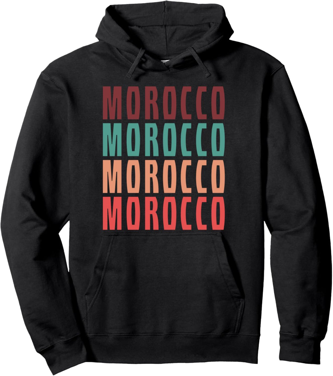 Marokko Morocco Vintage Retro Pullover Hoodie