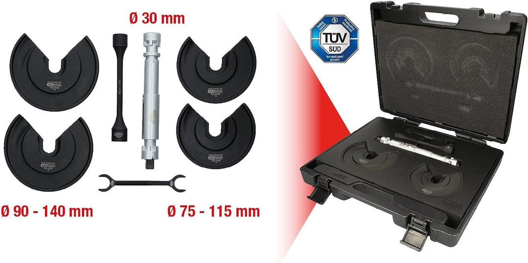 KS Tools 500.8755 Universal-Teleskop-Centerspanner-Satz für innenliegende Federn, 9-tlg