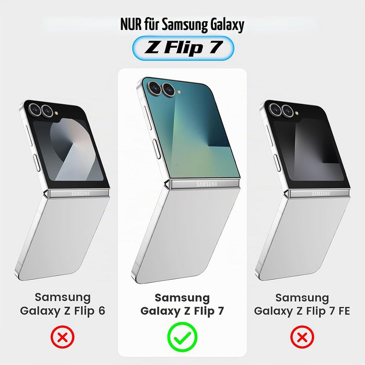 Doeshine für Samsung Galaxy Z Flip 7 Hülle [Not für Flip 7FE] mit Rotate Ständer &amp; Kameraschutz, Gan