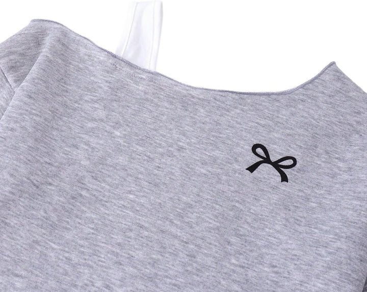 SweatyRocks Sweatshirt Mädchen 122-152 Pullover Teenager Off Shoulder Oberteil Strickpullover Mit Sc