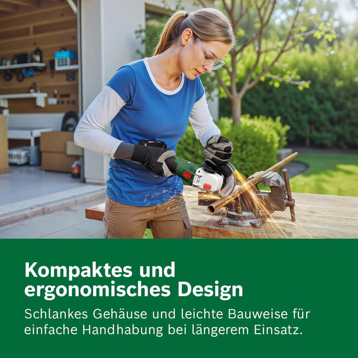 Bosch 18V System Akku-Winkelschleifer PWS 18V-70 (Für kleine bis mittlere Trenn- und Schleifarbeiten