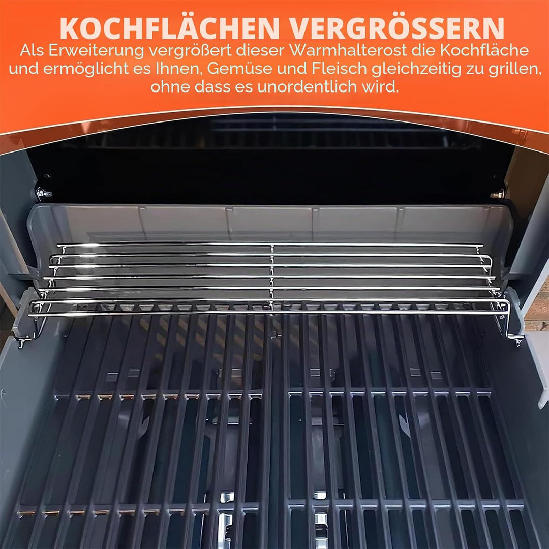 GFTIME 47CM 69866 Edelstahl Grill-Warmhalterost für Weber Spirit E210 E220 und Spirit S210 S220 (mit