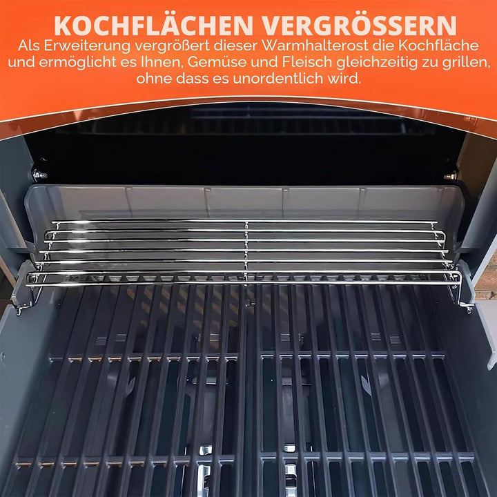 GFTIME 47CM 69866 Edelstahl Grill-Warmhalterost für Weber Spirit E210 E220 und Spirit S210 S220 (mit