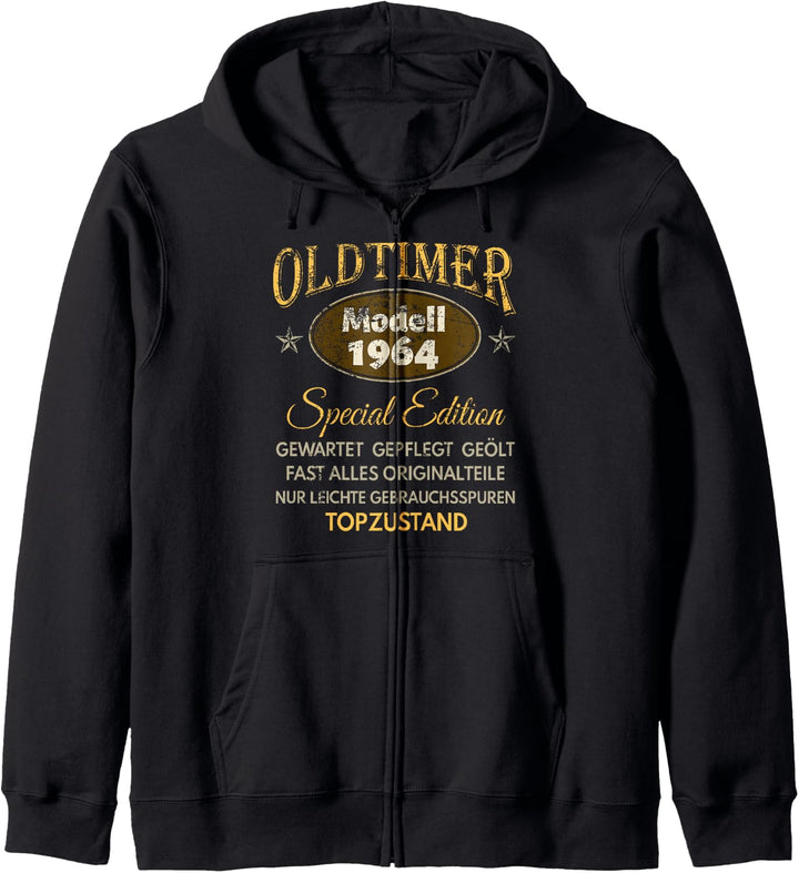 60. Geburtstag Mann Frau 60 Jahre 1964 Deko Lustig Geschenk Kapuzenjacke