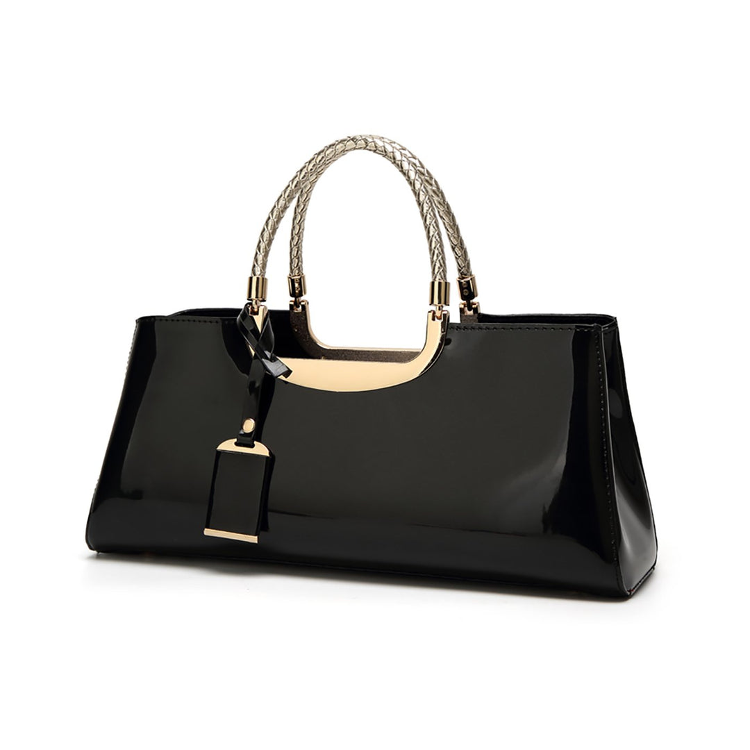 Coolives Damen Handtasche Tasche aus PU-Lackleder Henkeltasche Abendtasche Schultertasche Umhängetas