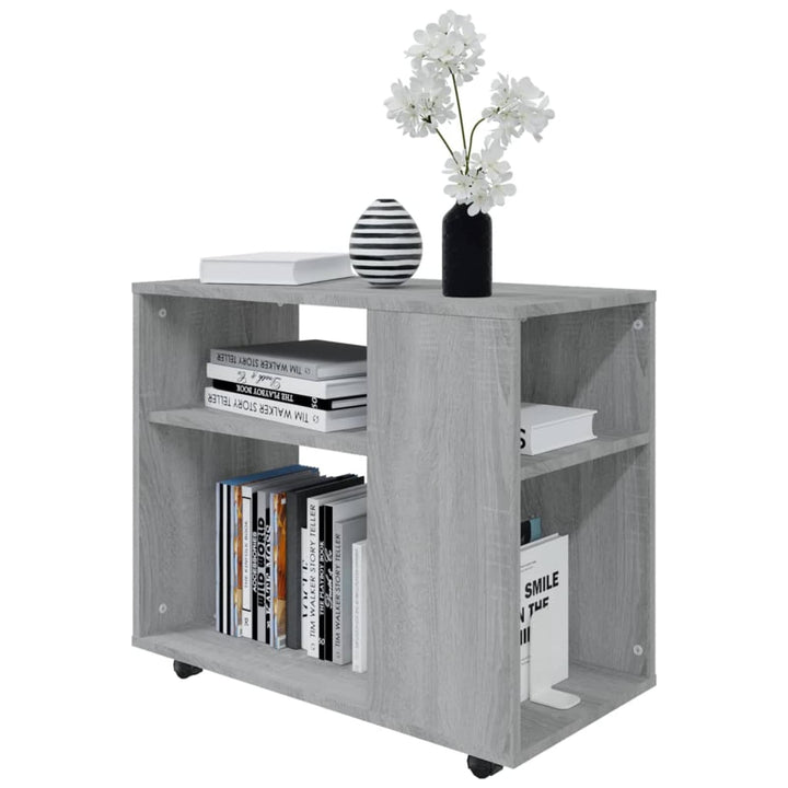Tidyard Beistelltisch Couchtisch mit 2 Ebenen 4 Rollen Wohnzimmertisch Sofatisch Kaffeetisch Teetisc
