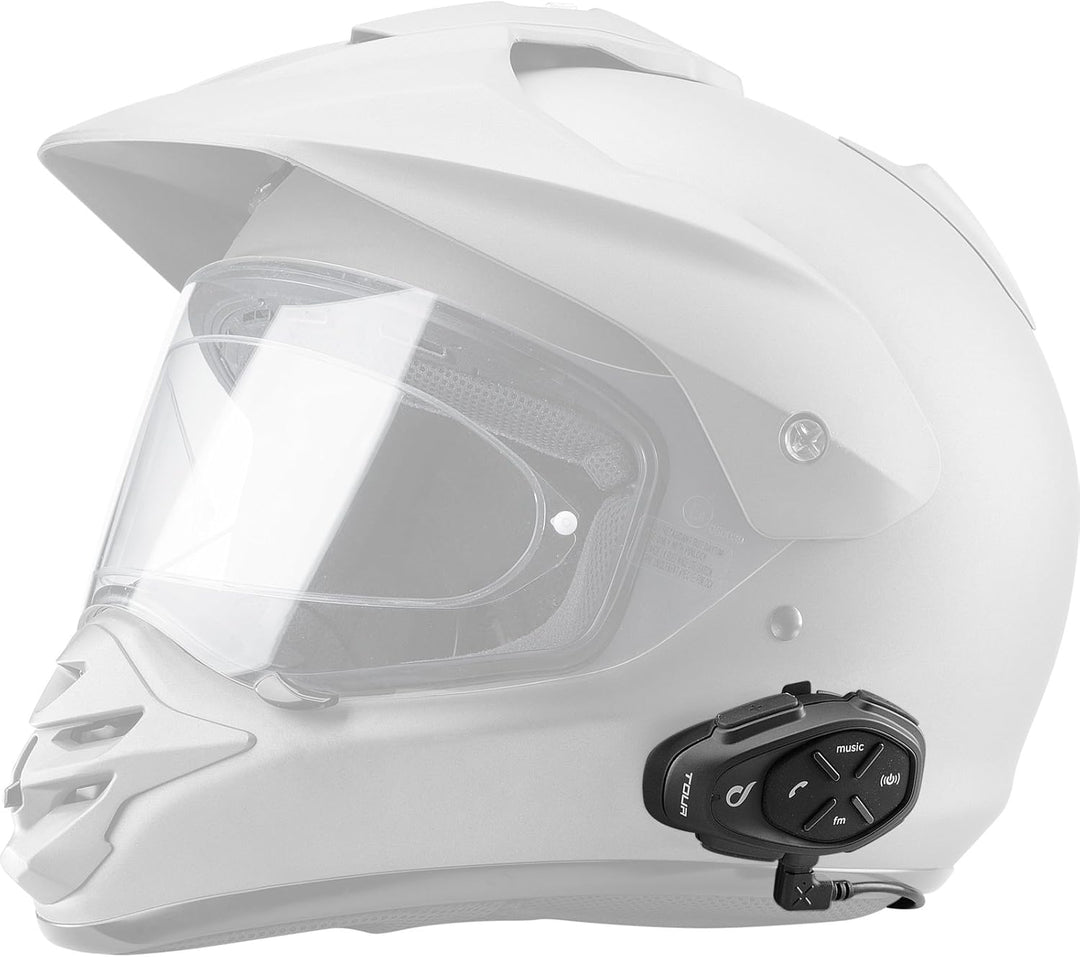 INTERPHONE Tour - Einzelpack - Bluetooth-Kommunikationssystem für Motorräder - Bis zu 4 Reiters, 1,5