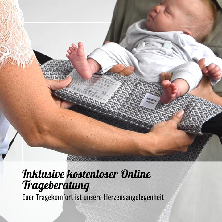 KOKADI Babytrage Flip X - für Neugeborene ab Geburt bis 15kg - ergonomisch, mitwachsend und einfach