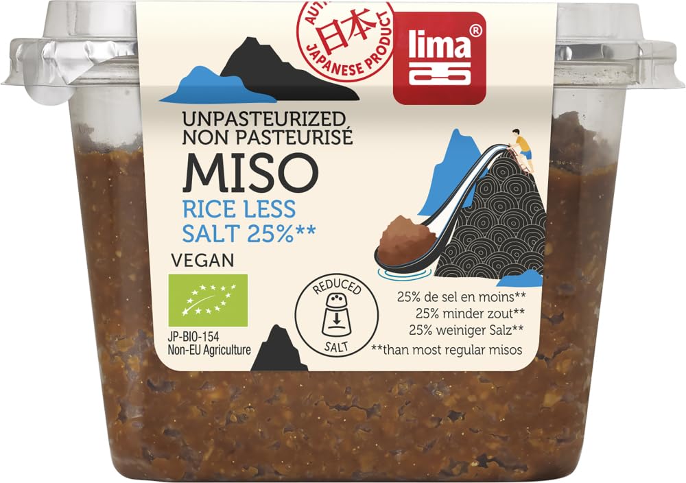 Rice Miso 25% less Salt nicht pasteurisiert 6 x 300 g 1.8 kg (1er Pack), 1.8 kg (1er Pack)