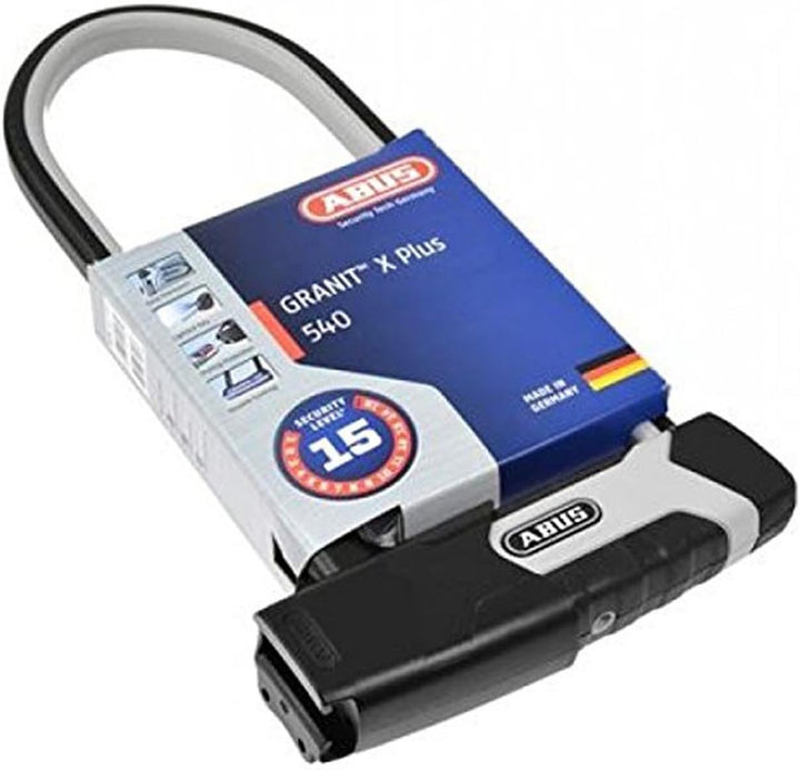 ABUS Bügelschloss Granit XPlus 540 + EaZy KF-Halterung - Fahrradschloss mit starkem Parabolbügel - A