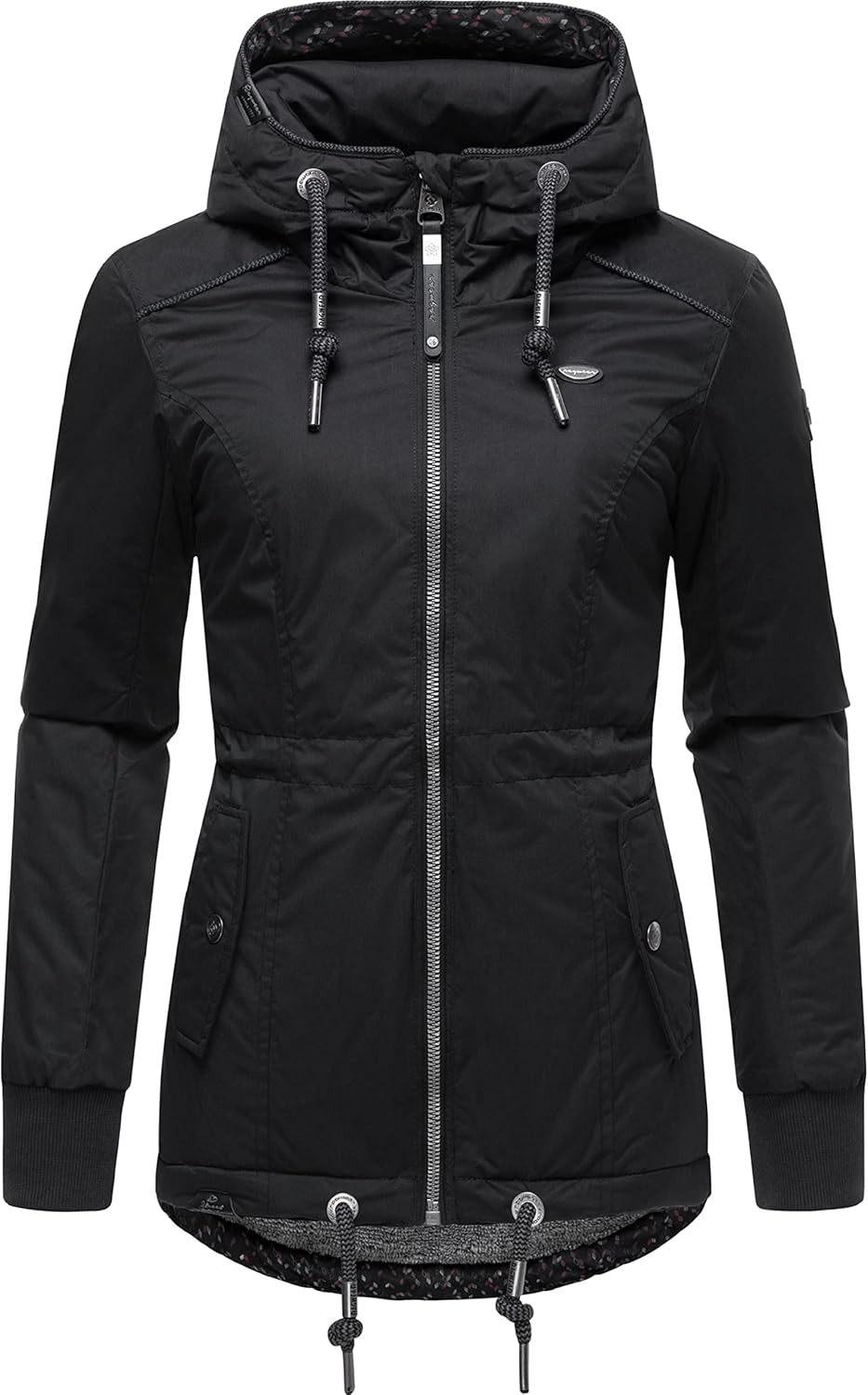 Ragwear Damen Winterjacke Outdoorjacke mit Kapuze YM-Danka XS-6XL L Black022, L Black022