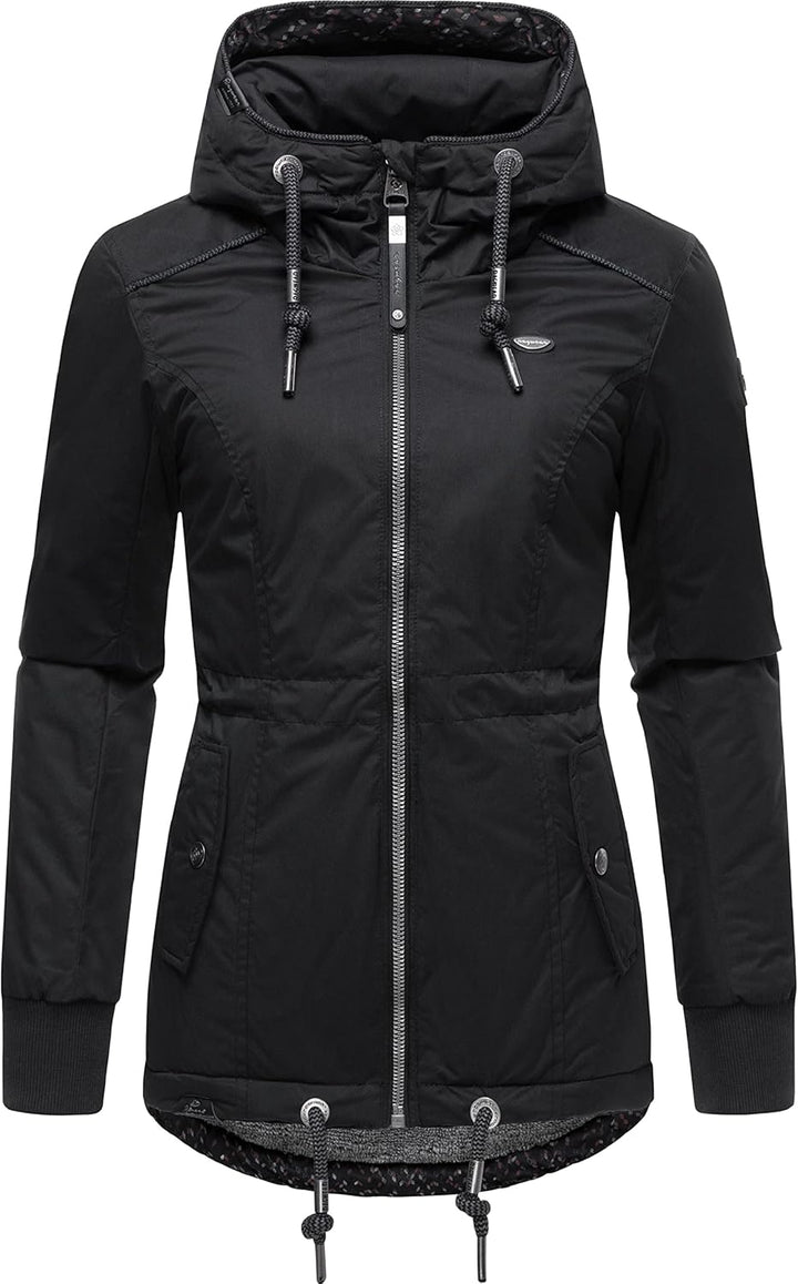 Ragwear Damen Winterjacke Outdoorjacke mit Kapuze YM-Danka XS-6XL L Black022, L Black022