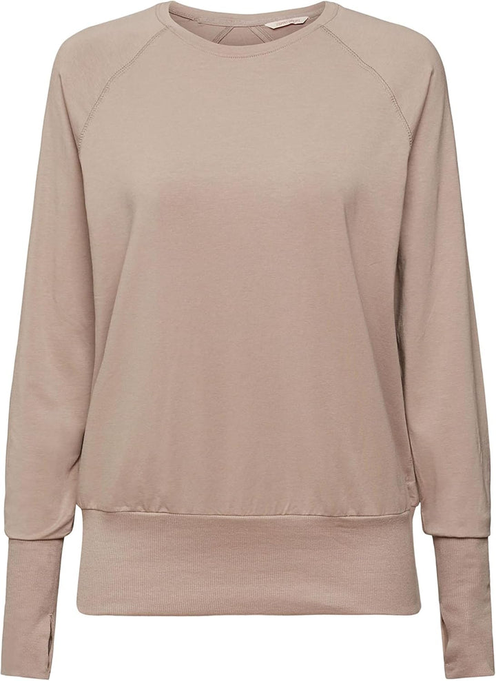 ESPRIT Damen Sus Ls Bk Open Sweatshirt (1er Pack) XXL Beige, XXL Beige