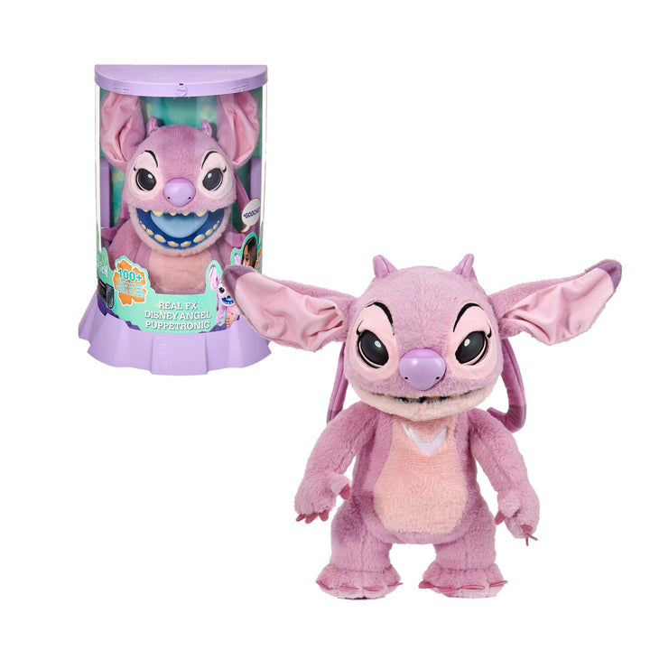 Disney Angel Puppetronic by Real FX, elektronisches Plüschtier, 45 cm, 100+ Kombinationen von Aktion