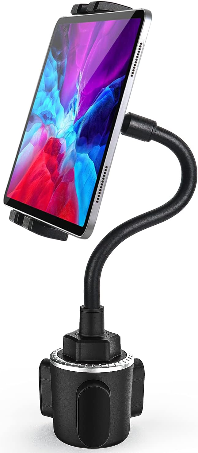 Schwanenhals Auto Tablet Getränkehalter, woleyi Universal Tablet Getränkehalter für Auto, LKW, Laufb