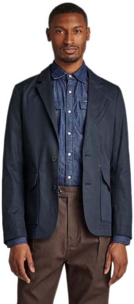 G-Star RAW Herren Unisex Worker Blazer Blazers S Blau (Salute D21988-d194-c742), S Blau (Salute D219