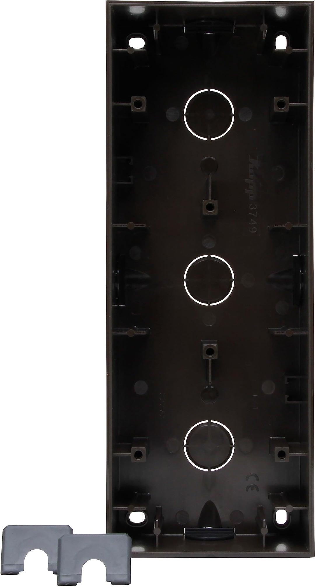 Kopp HK07-3-fach Aufputzgehäuse, Farbe: schwarz matt - (1 Stück)