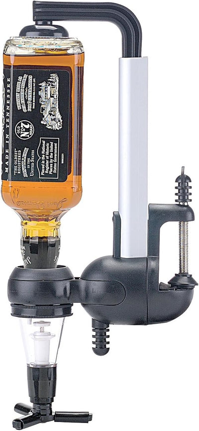infactory Schnapsportionierer Wand: 2er-Set Flaschenhalter mit Portionierer für 3 cl (Flaschenhalter