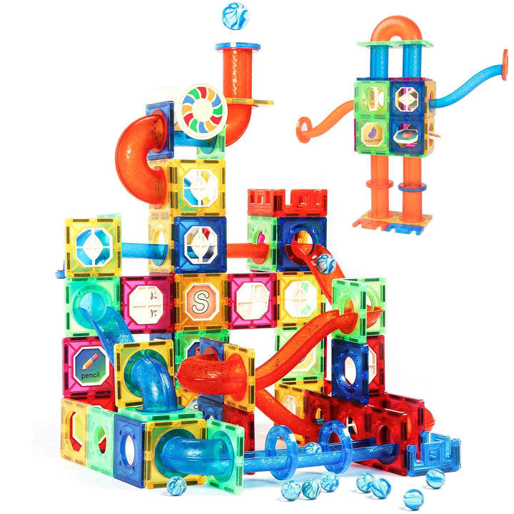 Magblock 122 Teile Magnetische Bausteine,Magnete Spielzeug für Kinder,STEM Pädagogisches Konstruktio