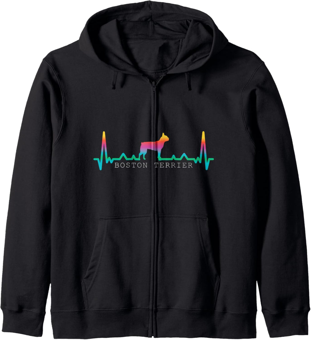 Boston Terrier - Heartbeat Kapuzenjacke