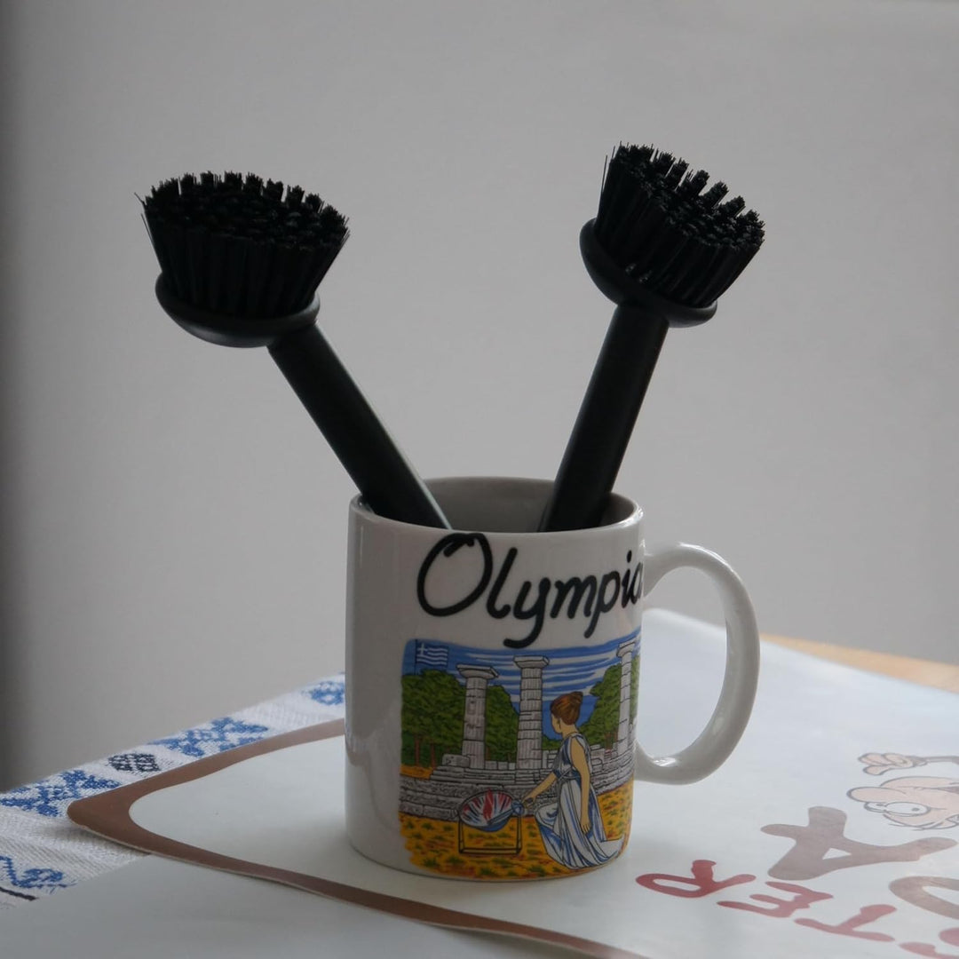Spülbürste schwarz, Spülbürsten Set (3 STK), 21 cm, Design Küchenbürste Küche und Bad, Abwaschbürste