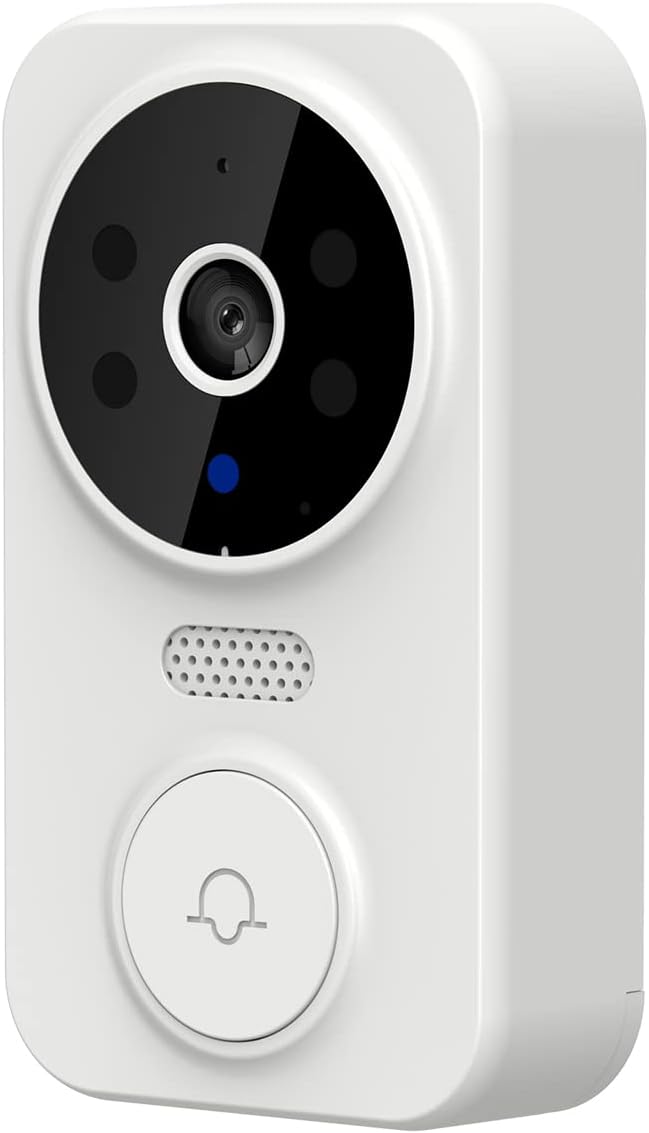 Splenssy Kabellose Smart Video Türklingel Kamera mit kabellosem Glockenspiel, Gegensprechanlage Nach