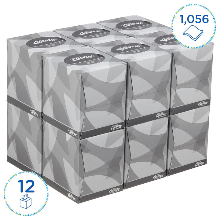 Kleenex Kosmetiktücher / Taschentücher Box 8834 - weich, robust und saugfähig - 12 x 88 (1056 Papier