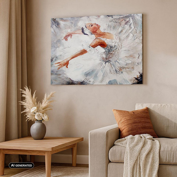 Bilder auf Leinwand 100x70cm Leinwandbild Frau Tanz Ballett Körper Gross Wanddeko Bild Schlafzimmer