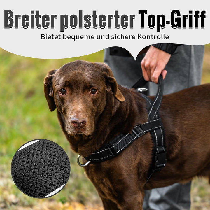 Arblina Hundegeschirr, Anti-Zug Hundegeschirr für Mittelgrosse und Grosse Hunde, T-förmiges Anti Zie