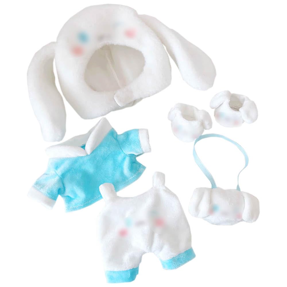 niannyyhouse Puppe Dressup 8in 20cm Plüsch Puppe Kleidung Blau Hund Anzug Plüschfiguren Spielzeug Zu