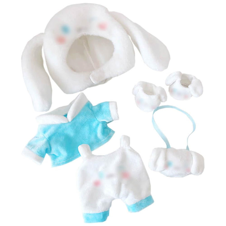 niannyyhouse Puppe Dressup 8in 20cm Plüsch Puppe Kleidung Blau Hund Anzug Plüschfiguren Spielzeug Zu