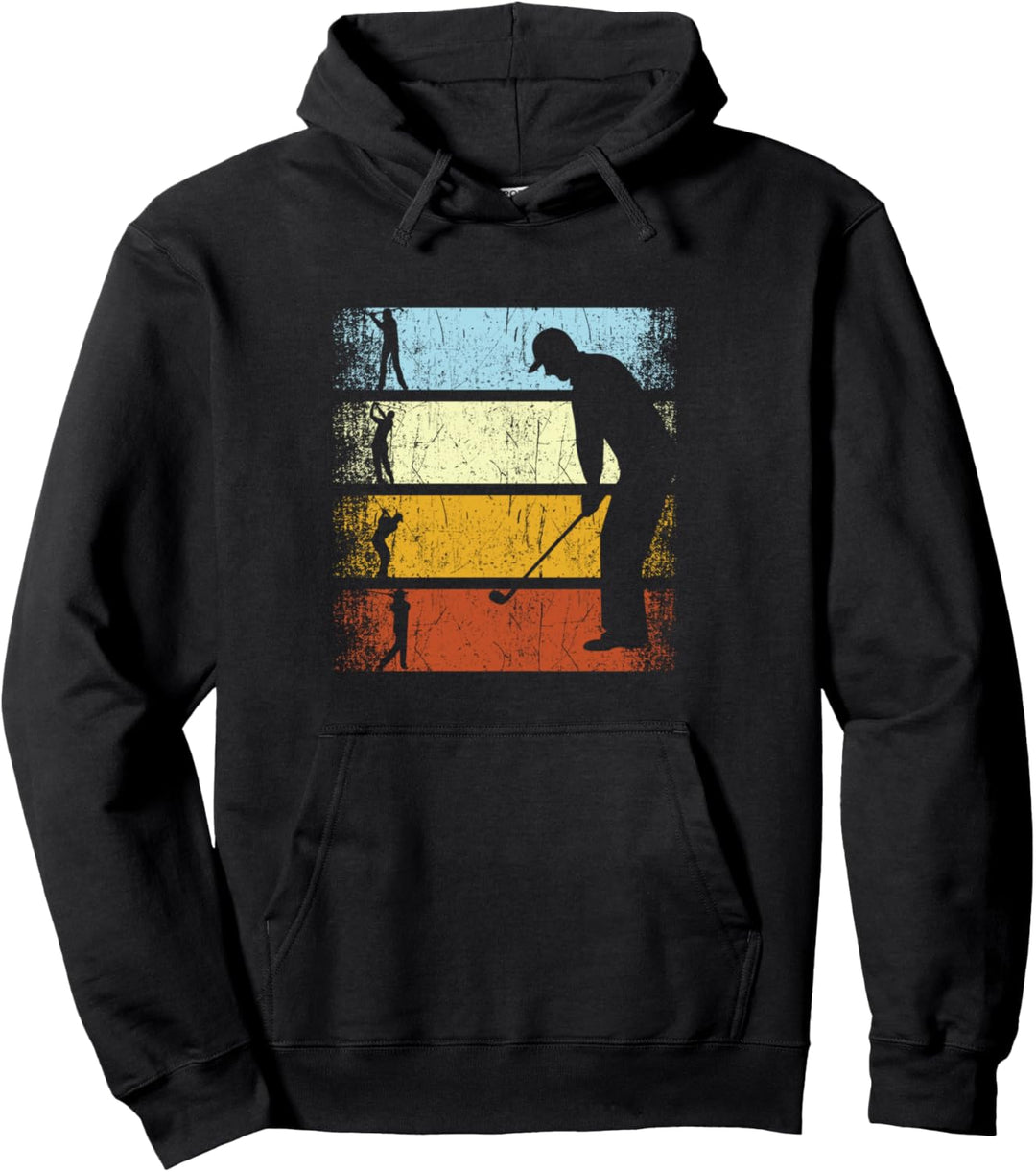Golfspieler Vintage Golf Golfschlag Golfen Retro Geschenk Pullover Hoodie