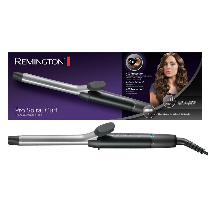 Remington Lockenstab kleine Locken [19mm] Pro Sprial Curl (4-facher Schutz, antistatische Keramik-Tu