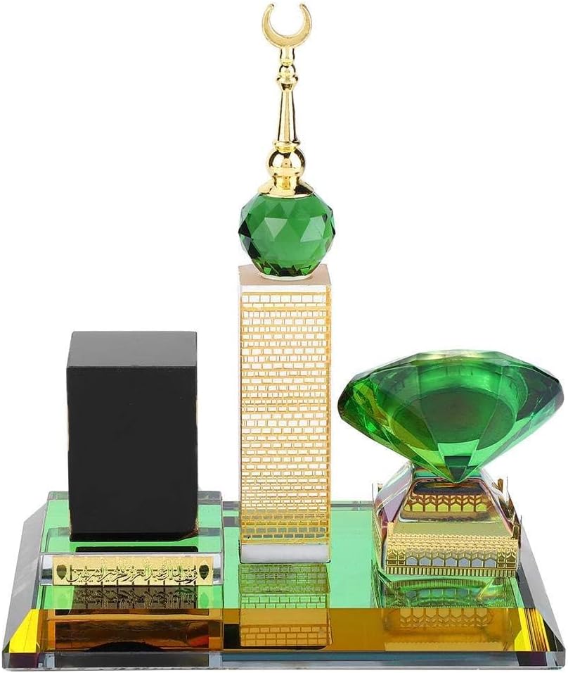 Pssopp Muslimisches Handwerksmodell Muslimische Kaaba Glockenturm Modell Islamische Tischuhr Islamis