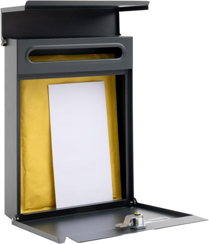 ARREGUI Line E6805 Briefkasten für den Aussenbereich aus Stahl, klein, Grösse S (Din A5), Wandmontag