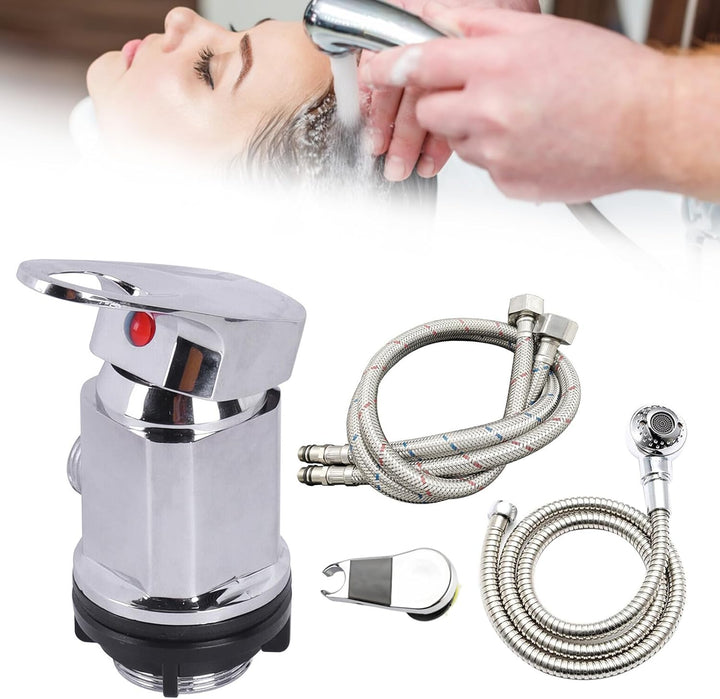 Dusche Mischbatterie Auslass 1/2 Zoll mit 80 cm Einlassrohren und Auslassrohren + Sprinkler Set für