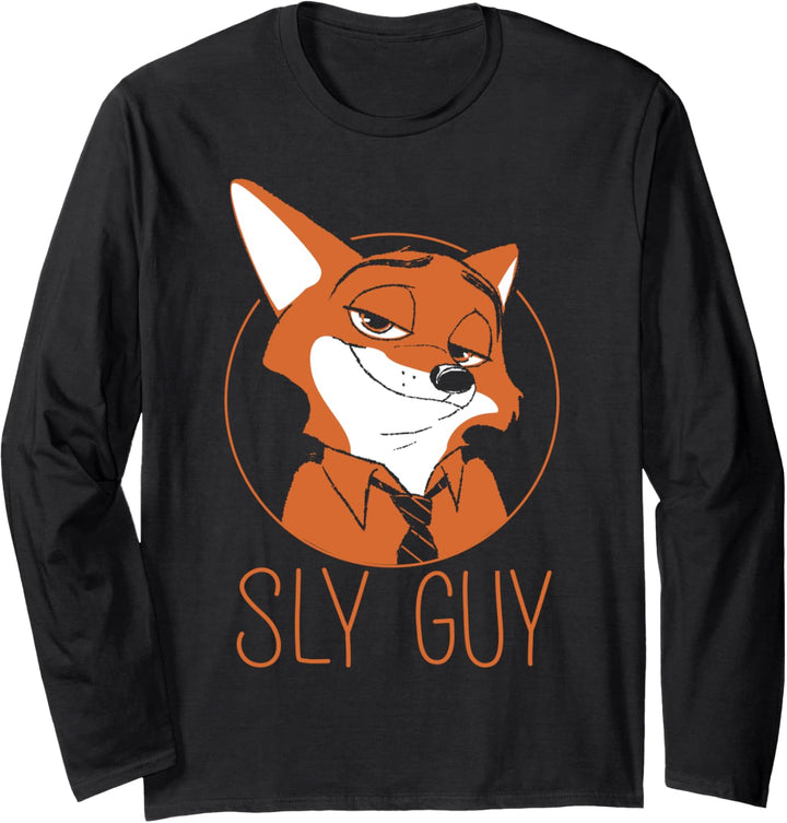 Disney Zootopia Nick Wilde Sly Guy Fox Langarmshirt