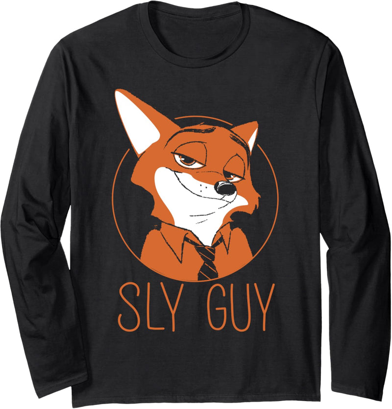 Disney Zootopia Nick Wilde Sly Guy Fox Langarmshirt