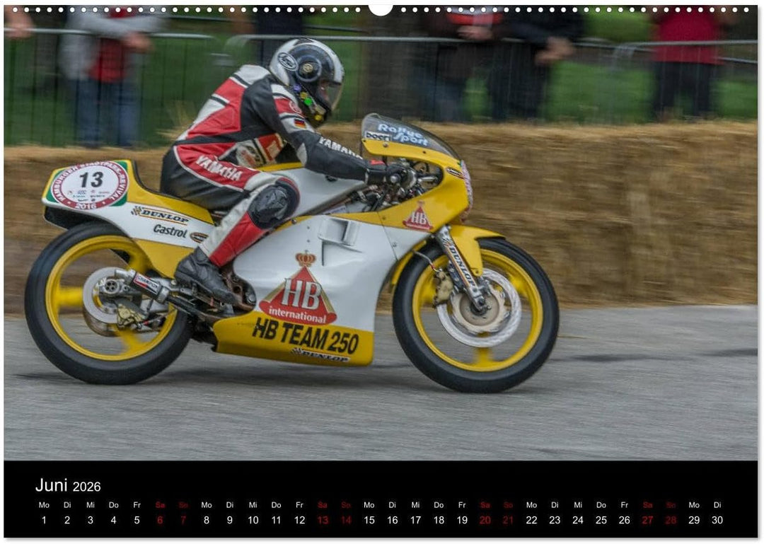 Motorsport Klassiker (hochwertiger Premium Wandkalender 2026 DIN A2 quer), Kunstdruck in Hochglanz:
