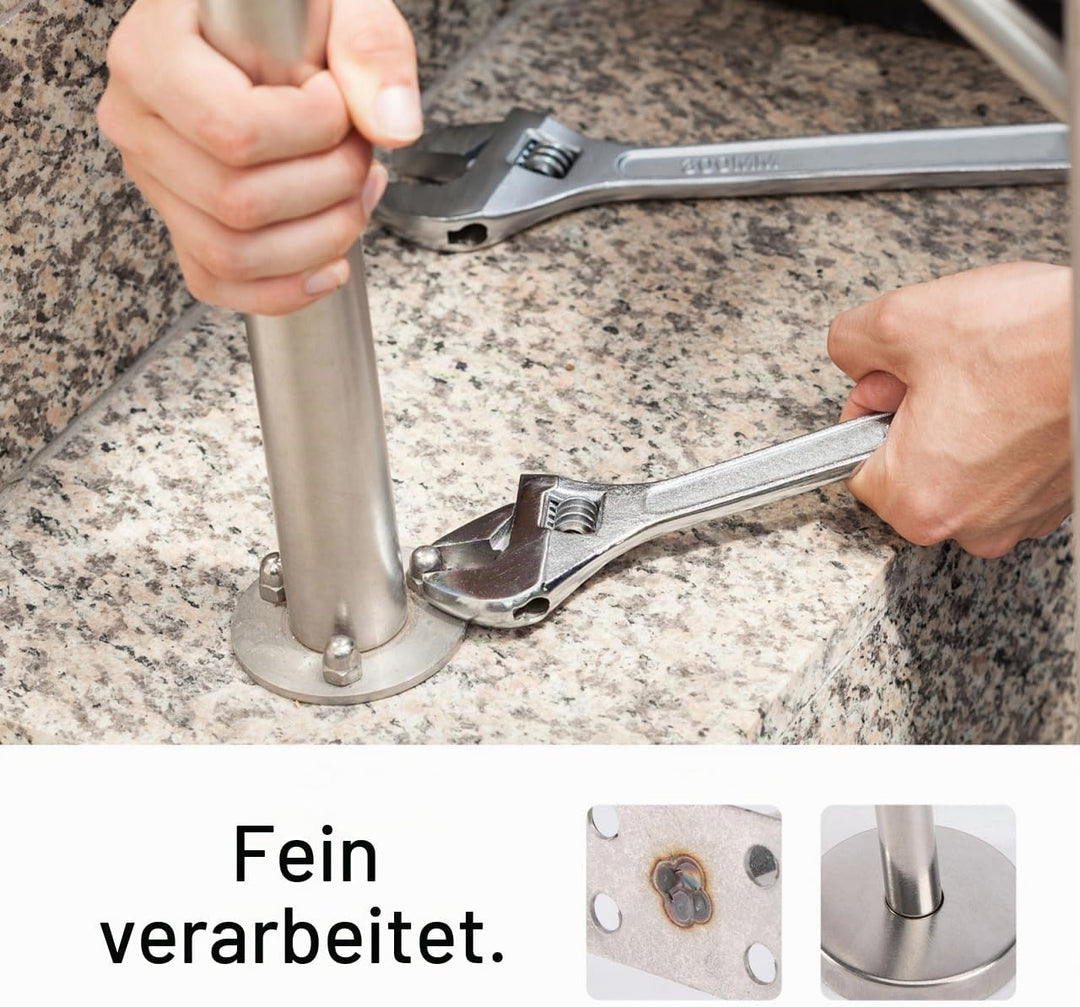 DOITOOL 5 Stück Handlaufhalter, Geländerhalter Edelstahl Handlauf Wandhalter Halterung für Handlauf,