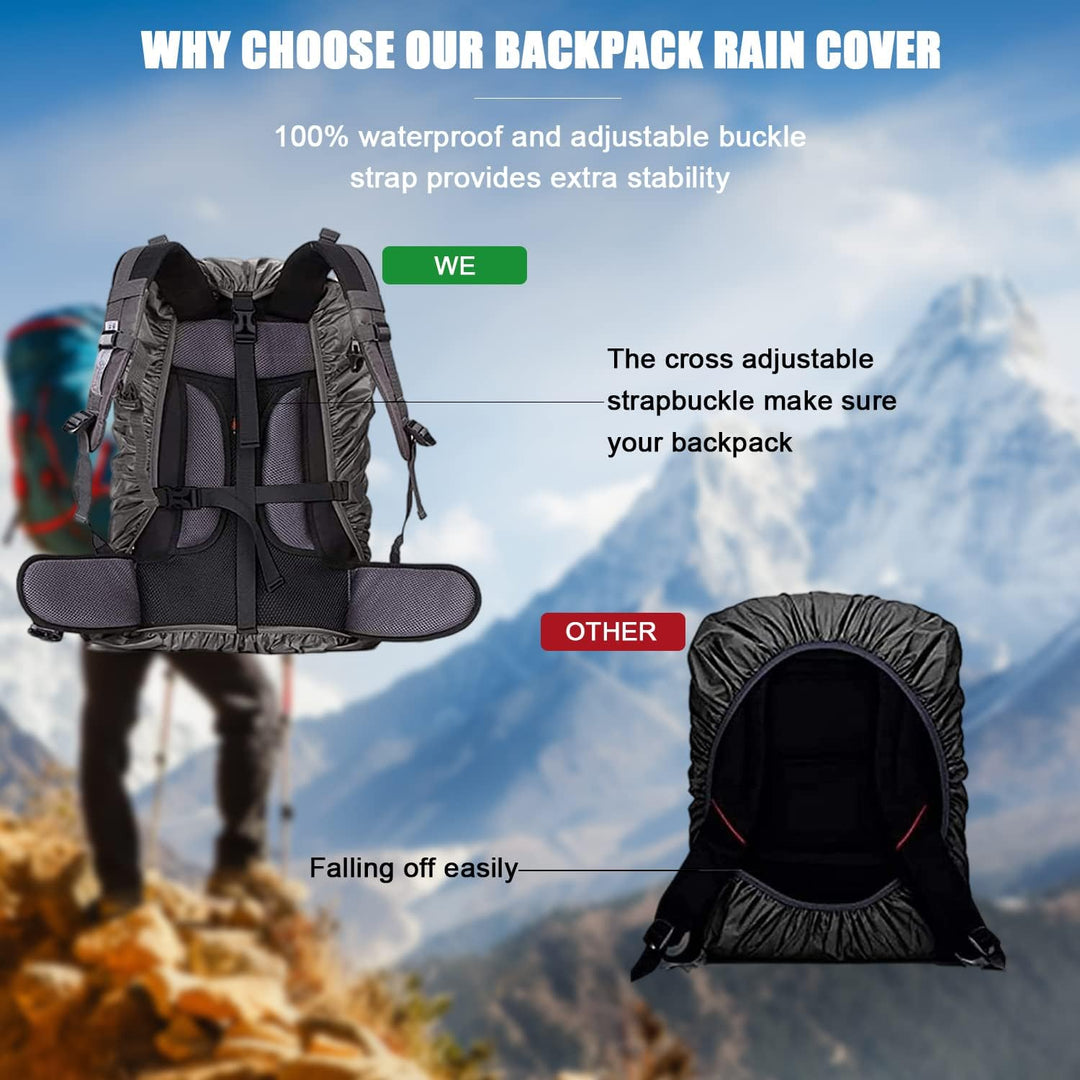 Rucksack-Regenschutz (20-100L) Schwarz/Black XS, Schwarz/Black XS